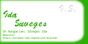ida suveges business card